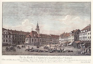 Vista del Spittelmarkt con la iglesia de Gertrauden, Alt-Berlin